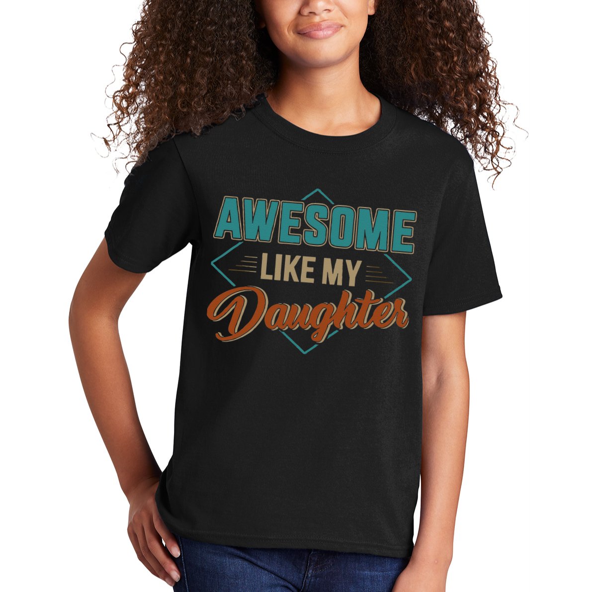 Awesome Like My Daughter For Dad On Fathers Day Kids T-Shirt