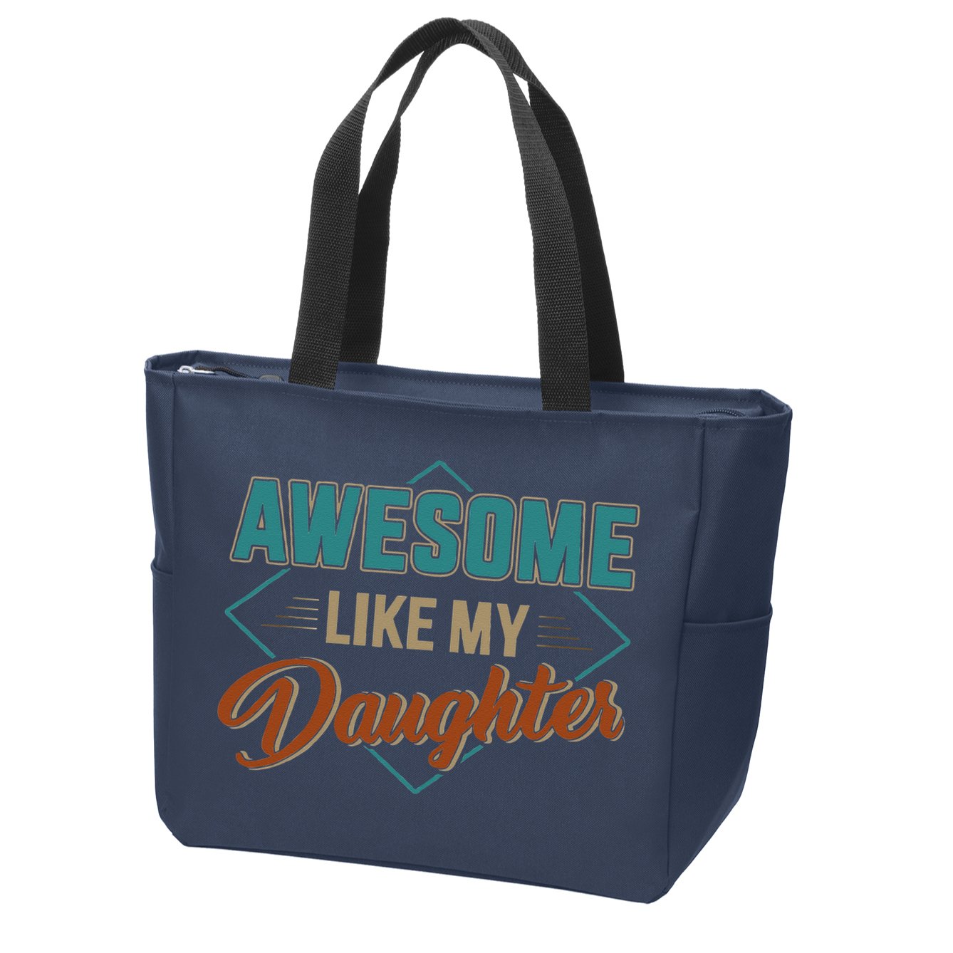 Awesome Like My Daughter For Dad On Fathers Day Zip Tote Bag