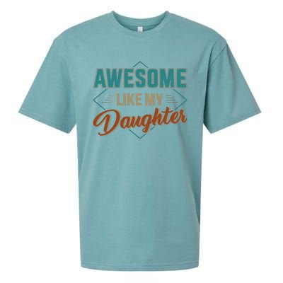 Awesome Like My Daughter For Dad On Fathers Day Sueded Cloud Jersey T-Shirt