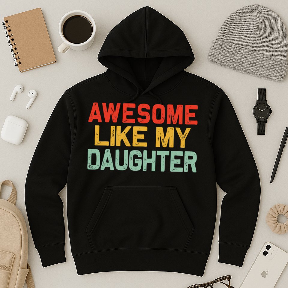 Awesome Like My Daughter Funny Fathers Day Dad  Hoodie