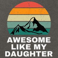 Awesome Like My Daughter Gift Funny Father's Day Cotton Canvas Backpack