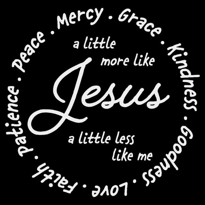 A Little More Like Jesus A Little Less Like Me Drawstring Bag