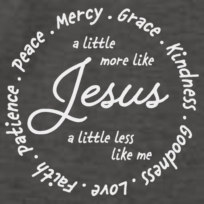 A Little More Like Jesus A Little Less Like Me Vector Backpack