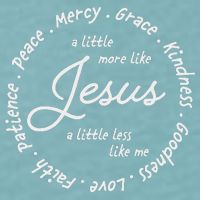 A Little More Like Jesus A Little Less Like Me Sueded Cloud Jersey T-Shirt