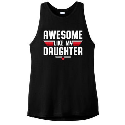 Awesome Like My Daughter Ladies PosiCharge Tri-Blend Wicking Tank