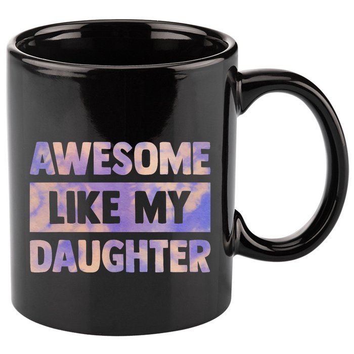 Awesome Like My Daughter Matching Fathers Day Family Tie Dye 11oz C Handle Ceramic Mug
