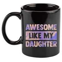 Awesome Like My Daughter Matching Fathers Day Family Tie Dye 11oz C Handle Ceramic Mug