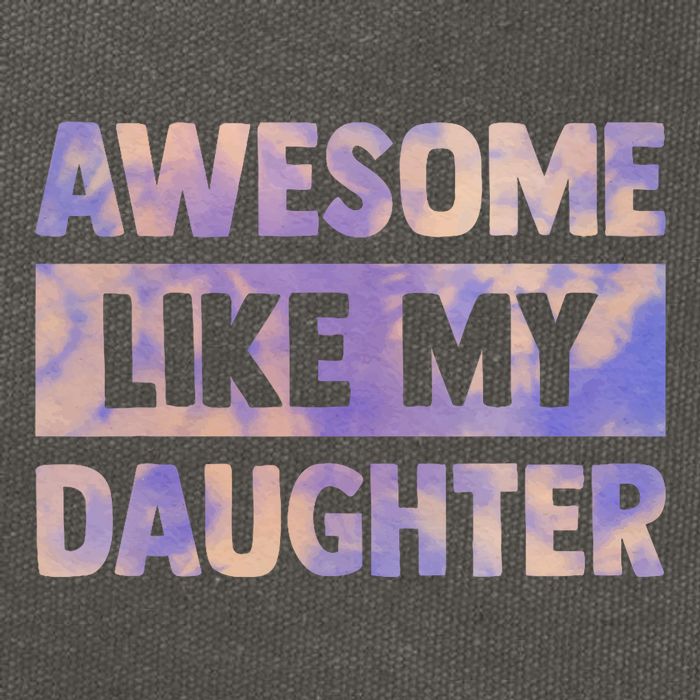 Awesome Like My Daughter Matching Fathers Day Family Tie Dye Cotton Canvas Backpack