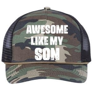 Awesome Like My Son Mother's Day Father's Day Boy Mom Dad Retro Rope Trucker Hat Cap