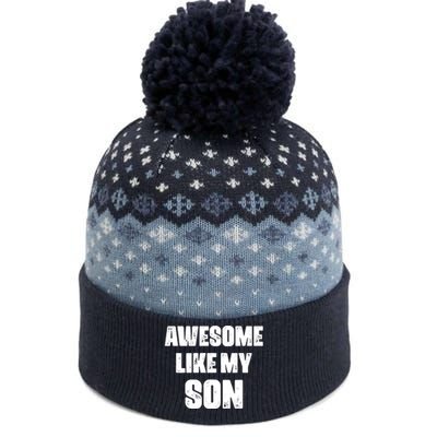 Awesome Like My Son Mother's Day Father's Day Boy Mom Dad The Baniff Cuffed Pom Beanie