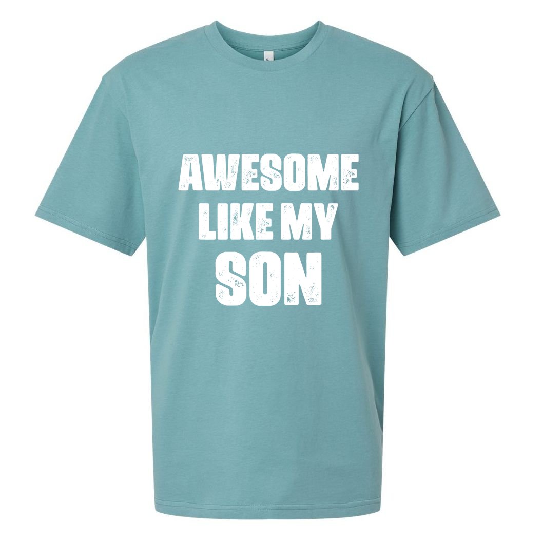 Awesome Like My Son Mother's Day Father's Day Boy Mom Dad Sueded Cloud Jersey T-Shirt