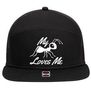 Ant Lovers My Aunt Loves Me For Nephew Niece Gift Funny Cute Gift 7 Panel Mesh Trucker Snapback Hat