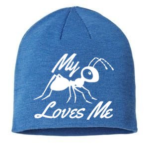 Ant Lovers My Aunt Loves Me For Nephew Niece Gift Funny Cute Gift Sustainable Beanie