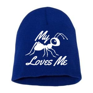 Ant Lovers My Aunt Loves Me For Nephew Niece Gift Funny Cute Gift Short Acrylic Beanie