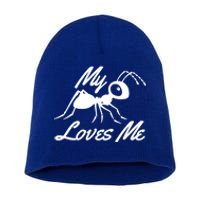 Ant Lovers My Aunt Loves Me For Nephew Niece Gift Funny Cute Gift Short Acrylic Beanie