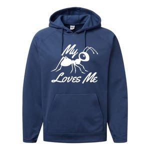 Ant Lovers My Aunt Loves Me For Nephew Niece Gift Funny Cute Gift Performance Fleece Hoodie