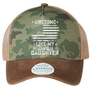 Awesome Like My Bonus Daughter Usa Flag 4th Of July Tees Legacy Tie Dye Trucker Hat