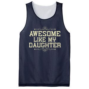 Awesome Like My Daughters Mom Dad Funny Mesh Reversible Basketball Jersey Tank