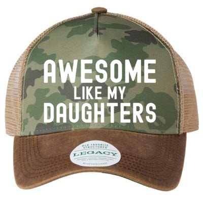 Awesome Like My Daughters | Fathers Day Dad And Daughter Legacy Tie Dye Trucker Hat