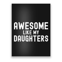 Awesome Like My Daughters | Fathers Day Dad And Daughter Poster
