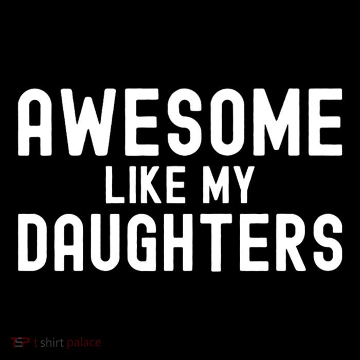 Awesome Like My Daughters | Fathers Day Dad And Daughter Short Acrylic Beanie