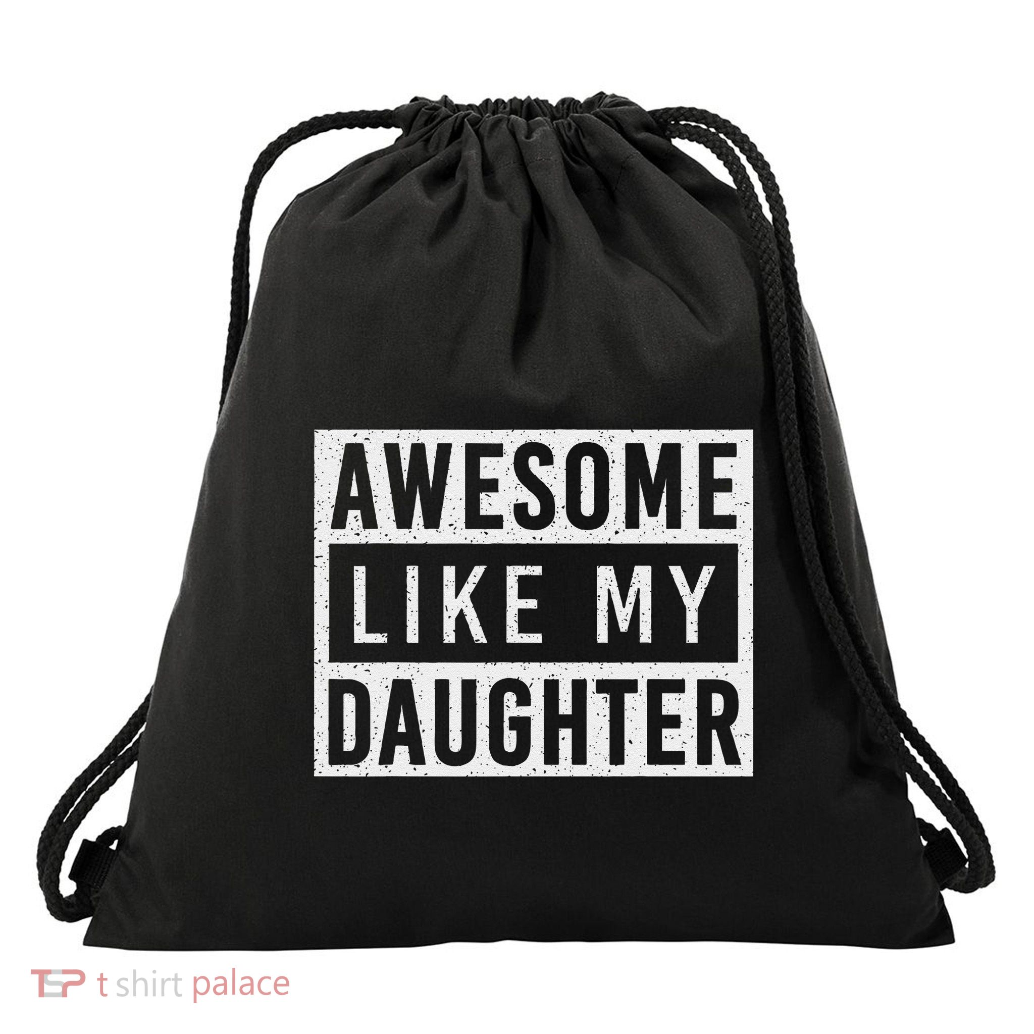 Awesome Like My Daughter FatherS Day Vintage Retro Dad Girl Drawstring Bag