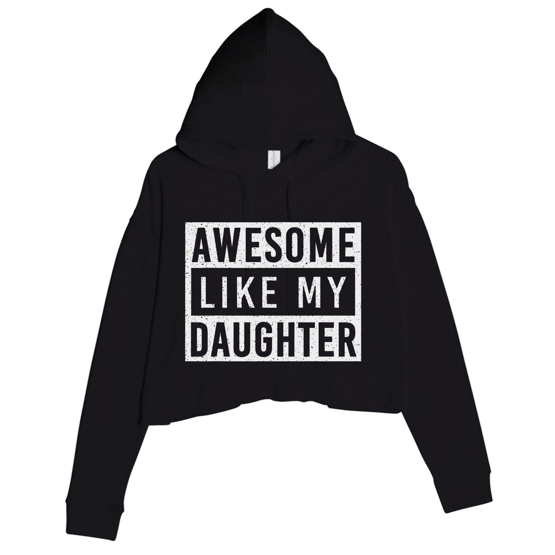 Awesome Like My Daughter FatherS Day Vintage Retro Dad Girl Crop Fleece Hoodie