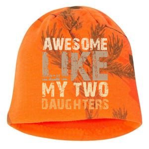 Awesome Like My Two Daughters Fathers Day Funny Dad Sayings Cute Gift Kati - Camo Knit Beanie