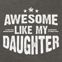 Awesome Like My Daughter Funny Mothers Fathers Day Mom Dad Cotton Canvas Backpack