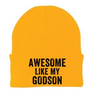 Awesome Like My Godson Funny Godfather Funny Godmother Godparent Baptism Knit Cap Winter Beanie