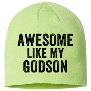 Awesome Like My Godson Funny Godfather Funny Godmother Godparent Baptism Sustainable Beanie