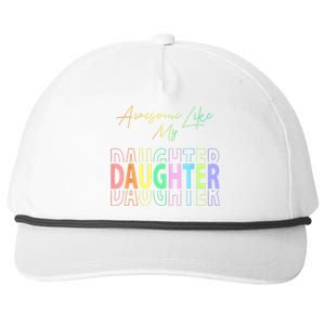 Awesome Like My Daughter Funny Dad Birthday Father's Day Snapback Five-Panel Rope Hat