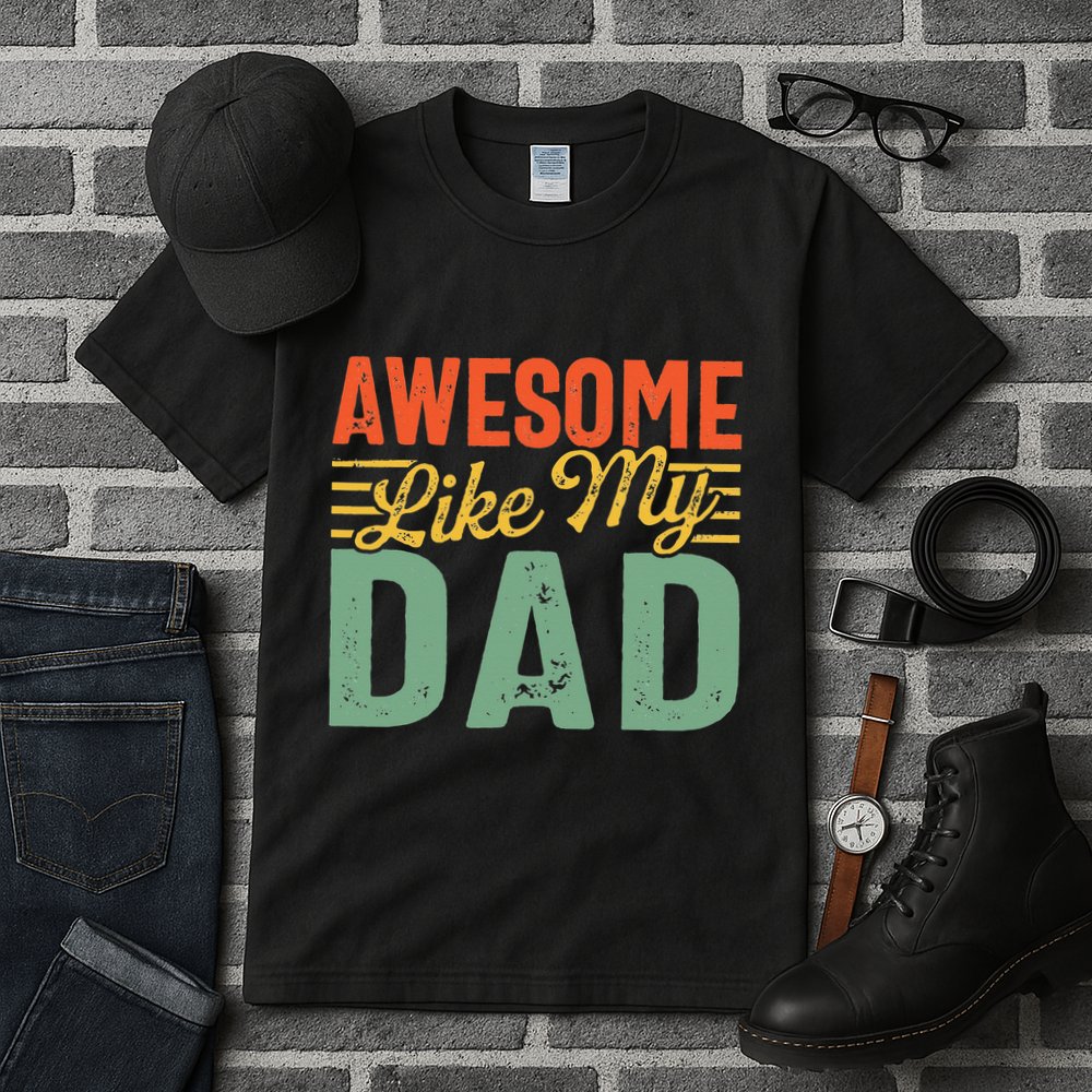 Awesome Like My Dad Family Lover Retro Vintage Tall T-Shirt