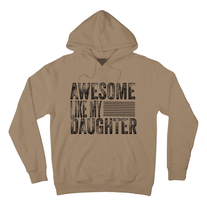 Awesome Like My Daughter Retro Man Dad Funny Fathers Hoodie