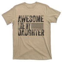 Awesome Like My Daughter Retro Man Dad Funny Fathers T-Shirt