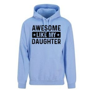 Awesome Like My Daughter Funny Fathers Day Dad Unisex Surf Hoodie