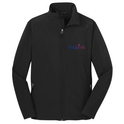 Auntie Like Mom Only Cooler Funny Auntie Lover And Pride Great Gift Core Soft Shell Jacket