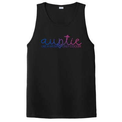 Auntie Like Mom Only Cooler Funny Auntie Lover And Pride Great Gift PosiCharge Competitor Tank