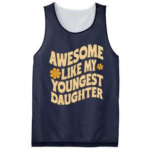 Awesome Like My Youngest Daughter Funny Fathers Day Dad Papa Mesh Reversible Basketball Jersey Tank