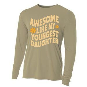 Awesome Like My Youngest Daughter Funny Fathers Day Dad Papa Cooling Performance Long Sleeve Crew