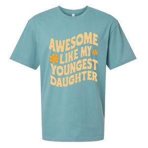 Awesome Like My Youngest Daughter Funny Fathers Day Dad Papa Sueded Cloud Jersey T-Shirt