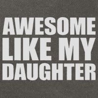Awesome Like My Daughter Cotton Canvas Backpack