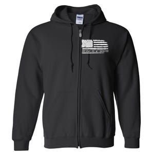 Awesome Like My Daughter 4th Of July FatherS Day Usa Flag Full Zip Hoodie