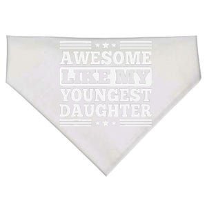 Awesome Like My Youngest Daughter Funny Fathers Day Dad USA-Made Doggie Bandana