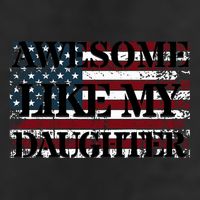 Awesome Like My Daughter Military Dad FatherS Day 7 Panel Mesh Trucker Snapback Hat