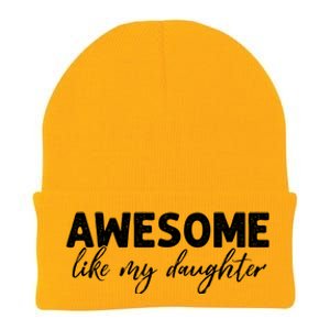 Awesome Like My Daughter Mom And Dad Knit Cap Winter Beanie