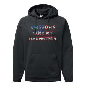 Awesome Like My Daughters Fathers Day Performance Fleece Hoodie