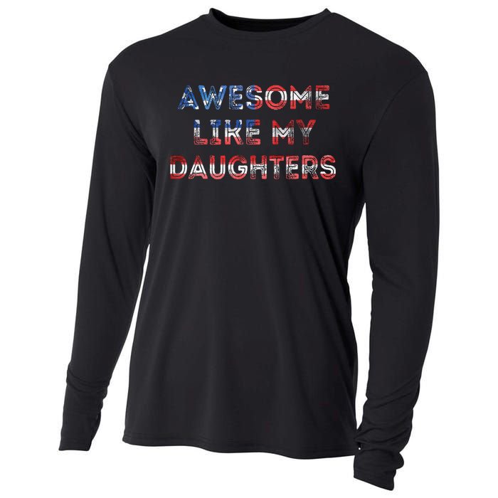 Awesome Like My Daughters Fathers Day Cooling Performance Long Sleeve Crew