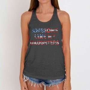 Awesome Like My Daughters Fathers Day Women's Knotted Racerback Tank