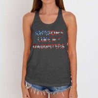 Awesome Like My Daughters Fathers Day Women's Knotted Racerback Tank